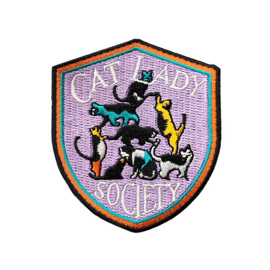 Cat Lady Embroidered Patch