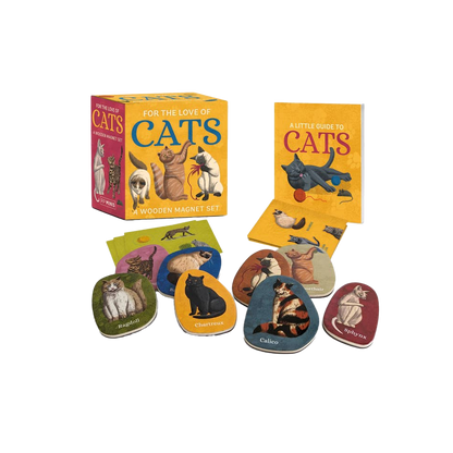 For the Love of Cats: A Wooden Magnet Set