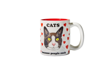 Cats Because People Suck Coffee Mug