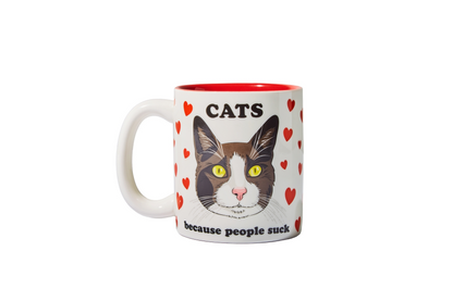 Cats Because People Suck Coffee Mug