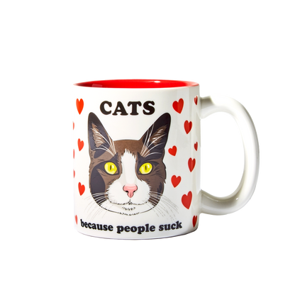 Cats Because People Suck Coffee Mug