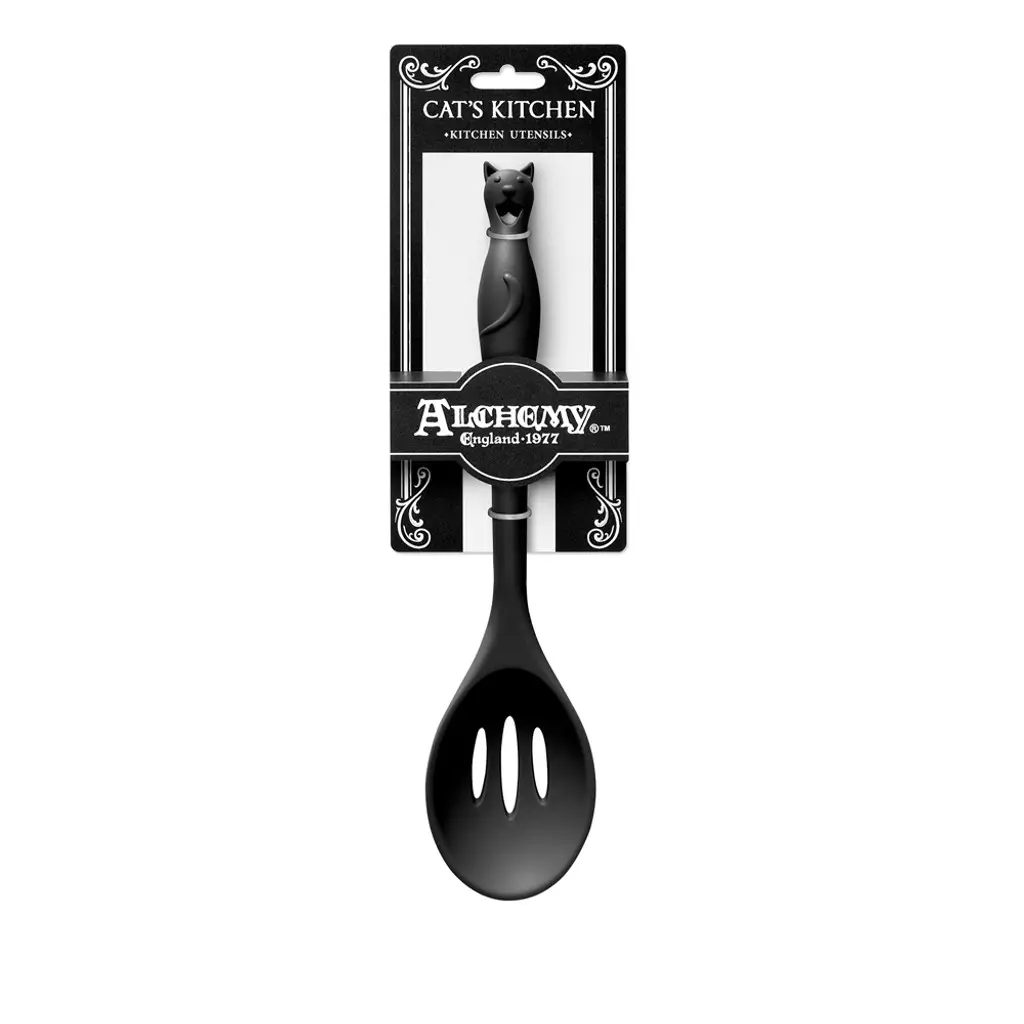 Alchemy Gothic Cat's Kitchen Slotted Spoon