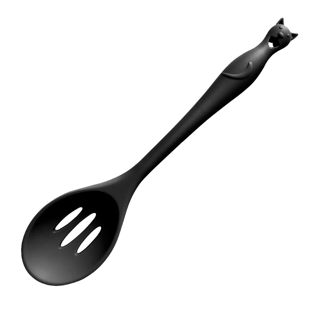Alchemy Gothic Cat's Kitchen Slotted Spoon