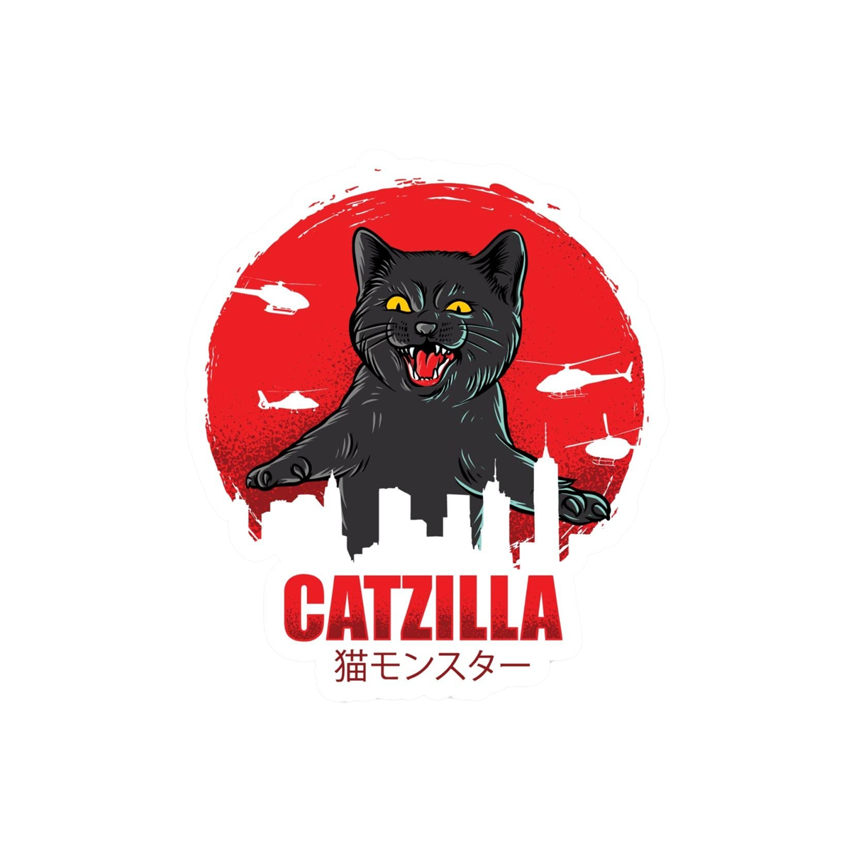 Catzilla Vinyl Sticker