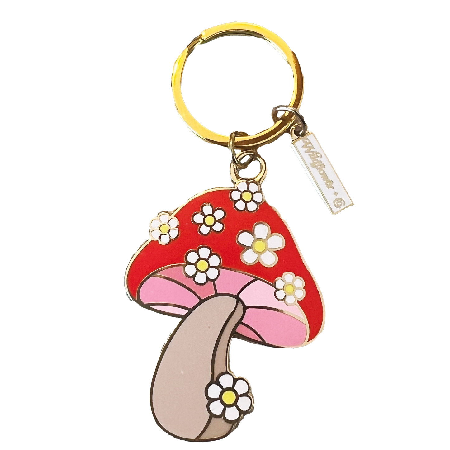 Daisy Mushroom Keychain