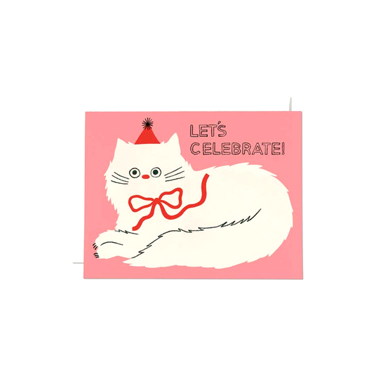 Let's Celebrate Cat Greeting Card