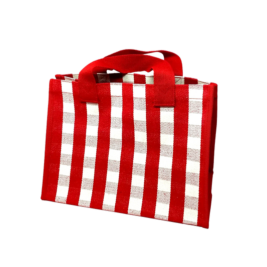 Big Check Shopping Tote Bag