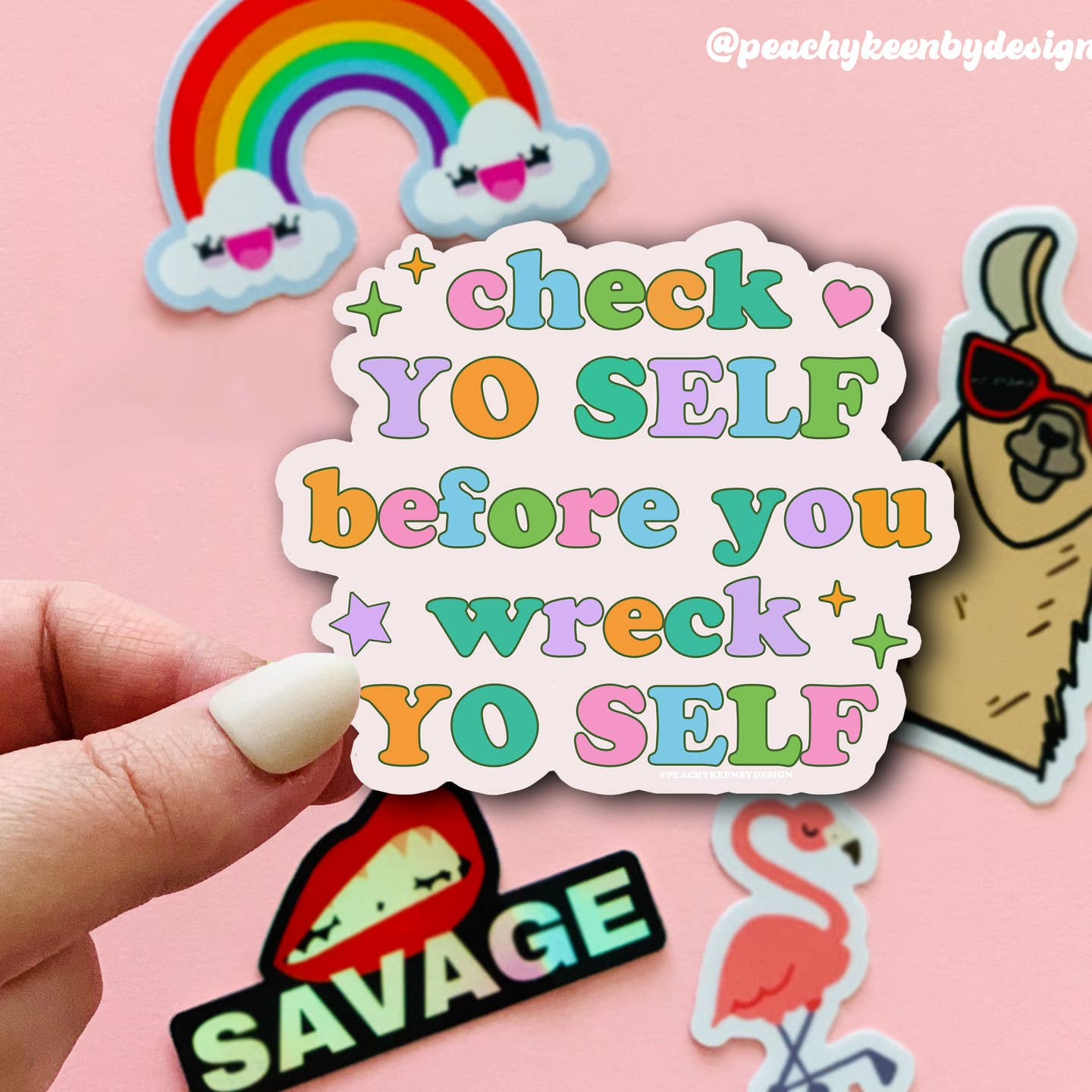 Check Yo Self Before You Wreck Yo Self Sticker