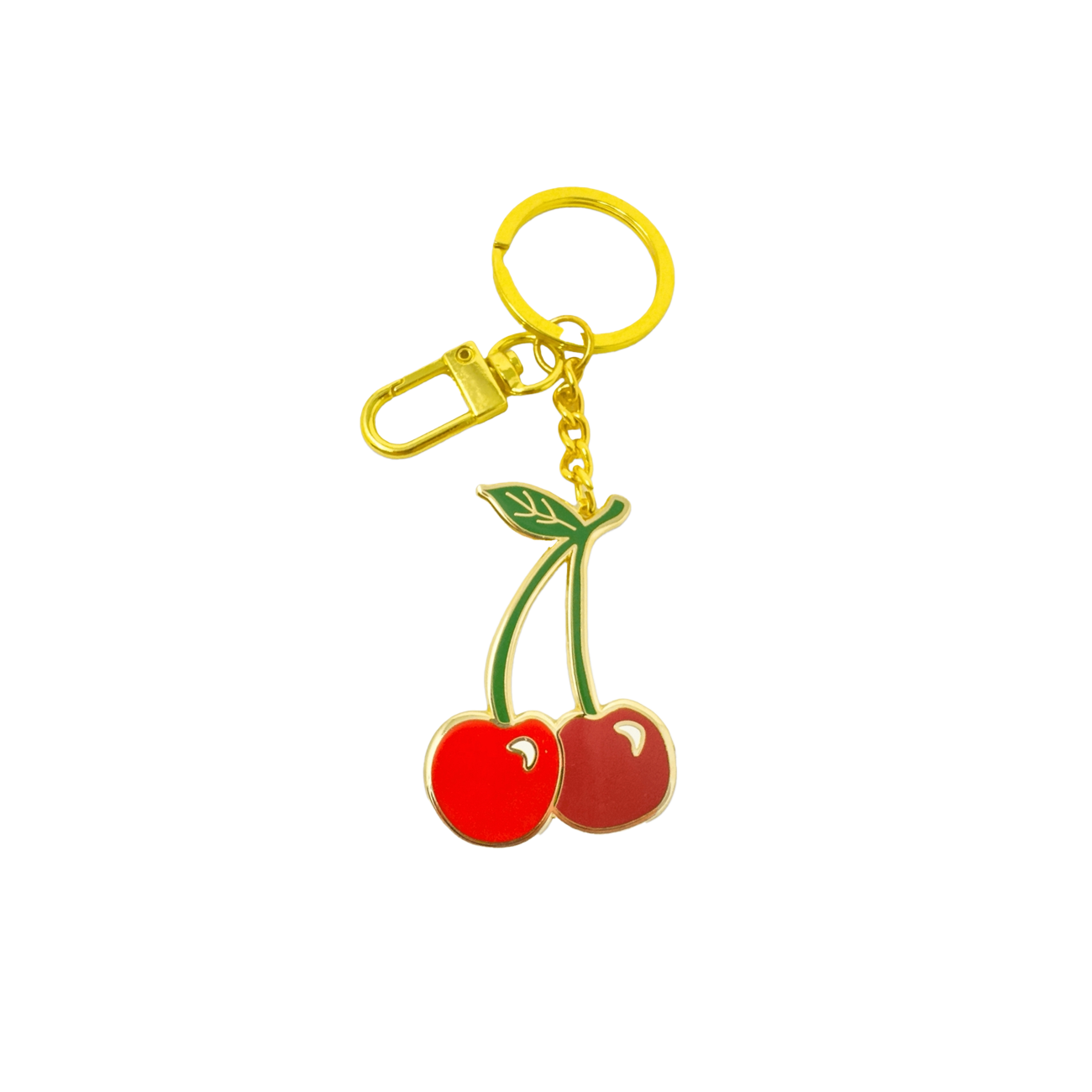 Cherry Enamel Keychain