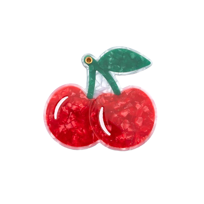 Cherries Swing-Hinge Folding Compact Mirror