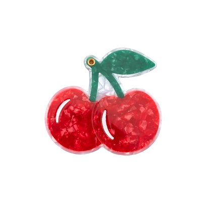 Cherries Swing-Hinge Folding Compact Mirror