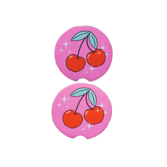 Cherry Car Coasters
