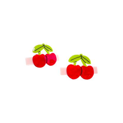 Cherries Alligator Hair Clip Set