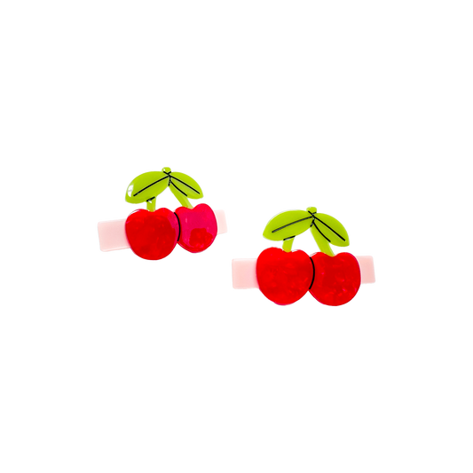 Cherries Alligator Hair Clip Set