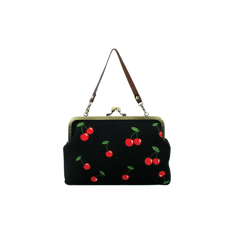 Cherry Kisslock Purse