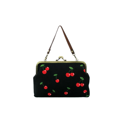 Cherry Kisslock Purse