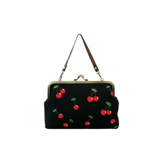 Cherry Kisslock Purse