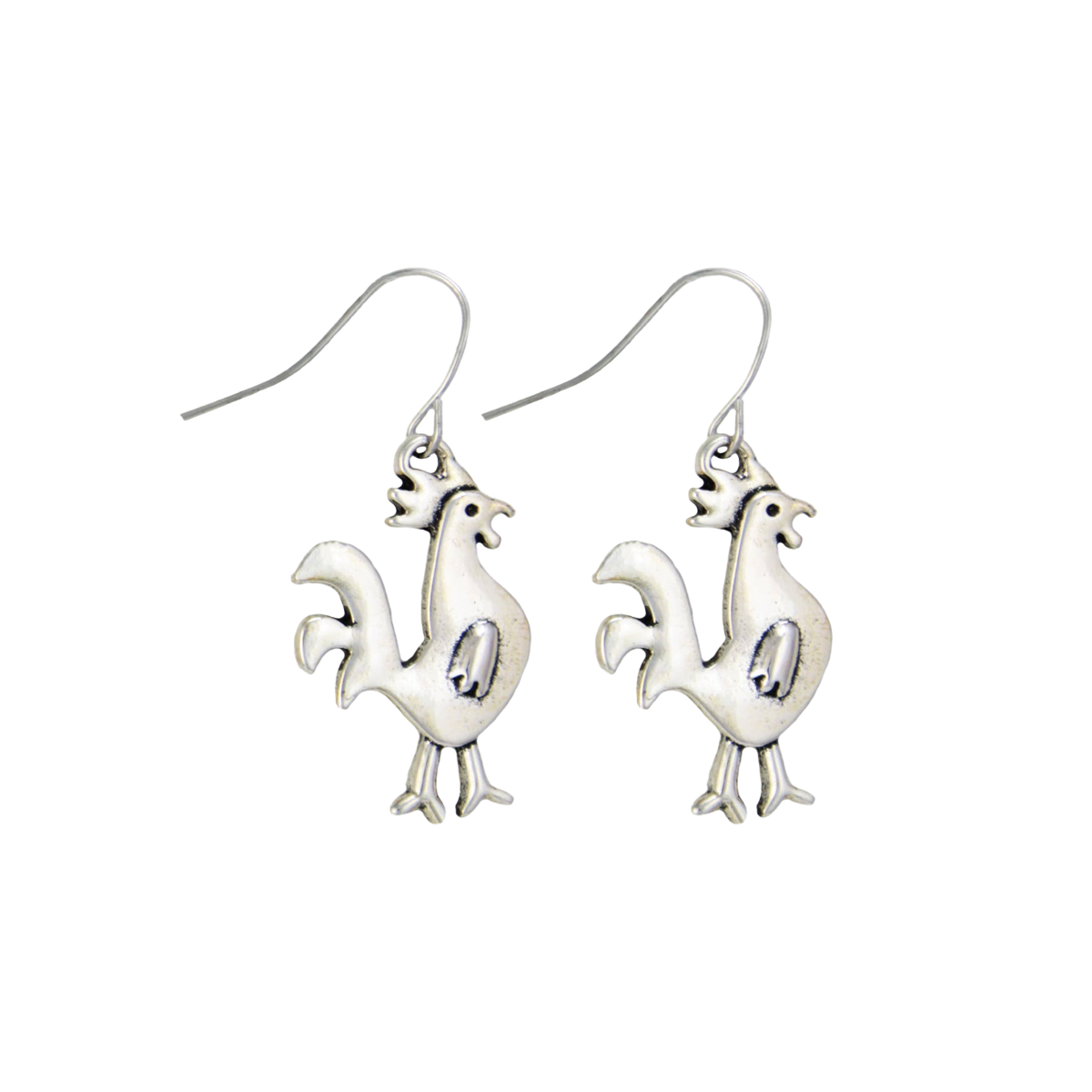Country Girl Chicken Dangle Earrings