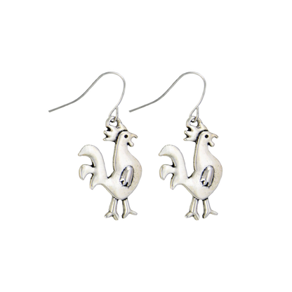 Country Girl Chicken Dangle Earrings