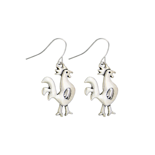 Country Girl Chicken Dangle Earrings