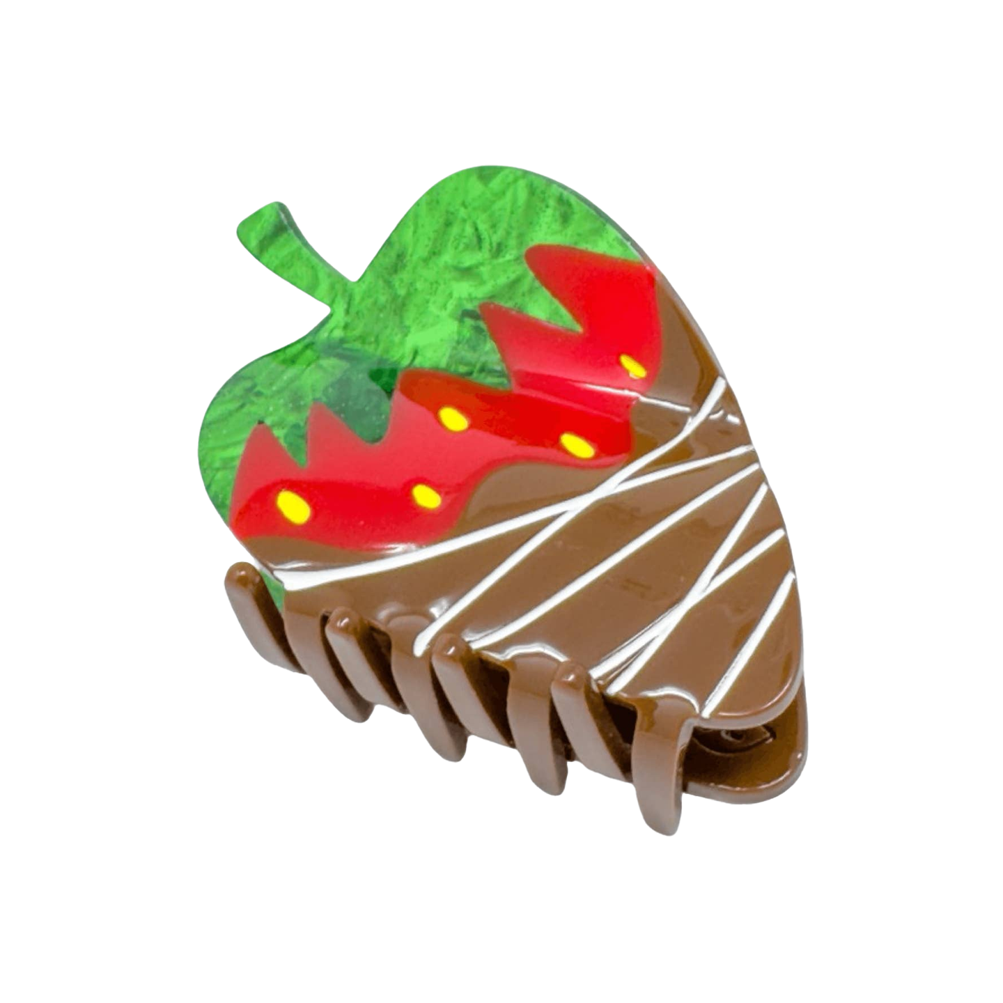 Chocolate Covered Strawberry Hair Claw Clip