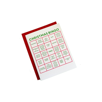 Christmas Bingo Holiday Greeting Card