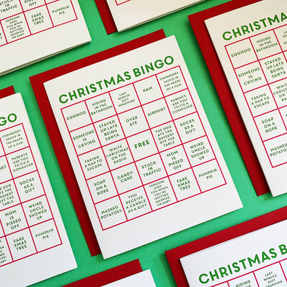 Christmas Bingo Holiday Greeting Card