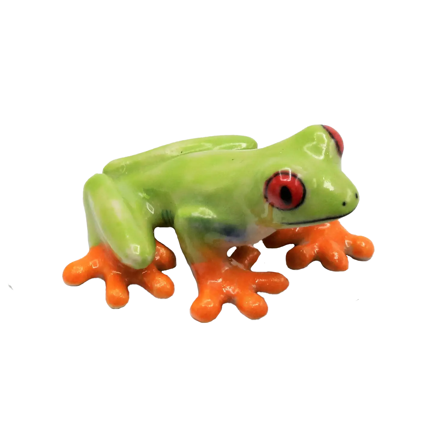 "Clinger" Red-Eyed Frog Porcelain Miniature