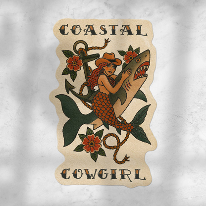 Coastal Cowgirl Sticker