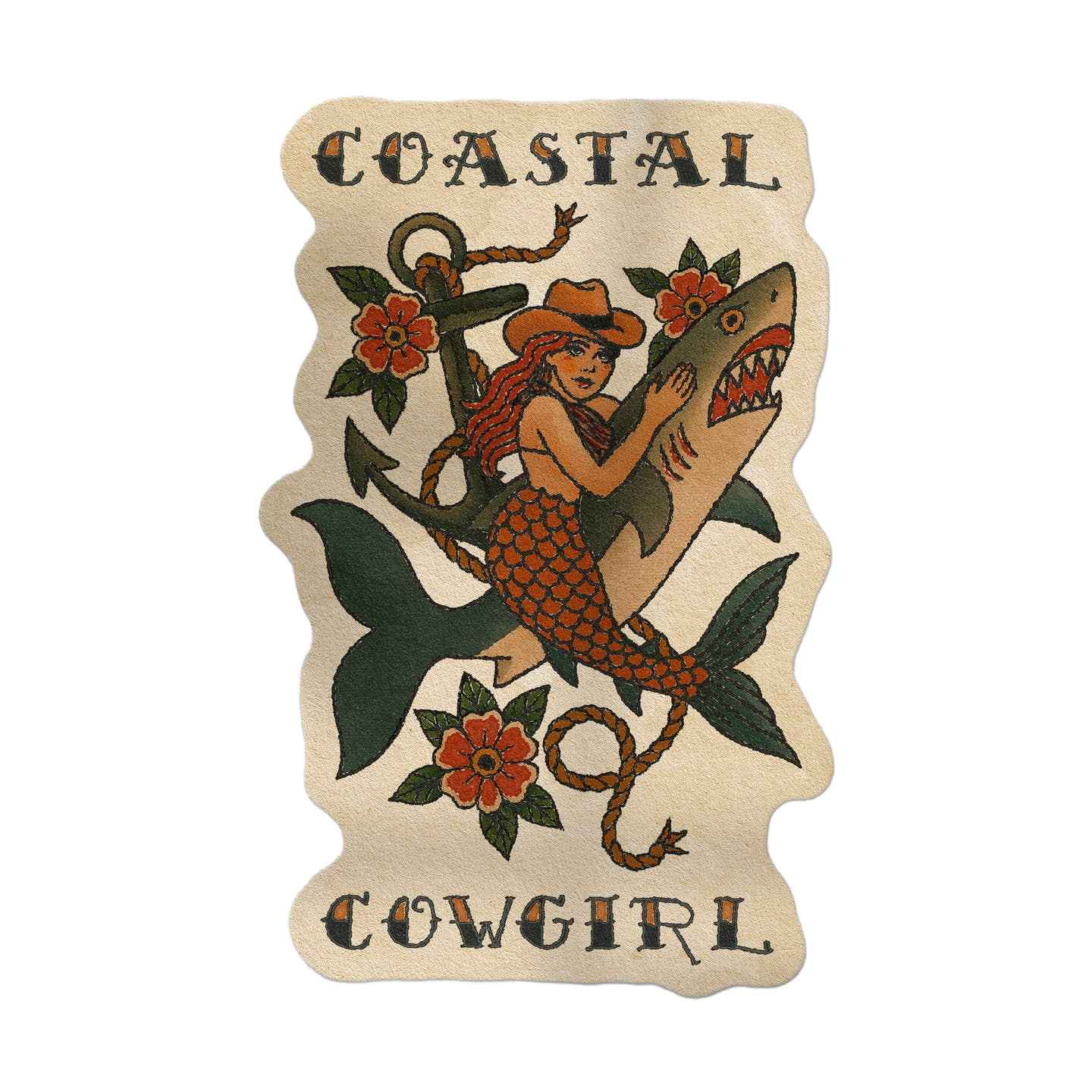 Coastal Cowgirl Sticker
