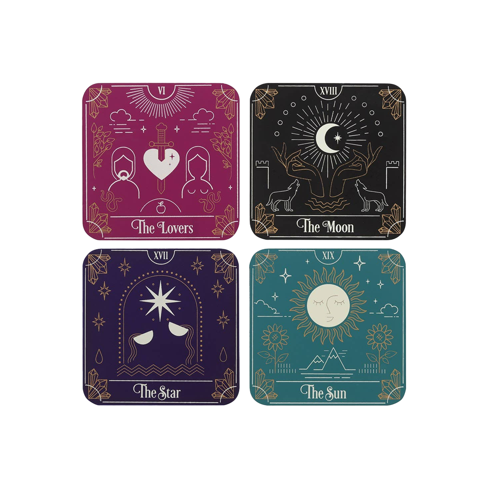 Tarot Card Coaster Set