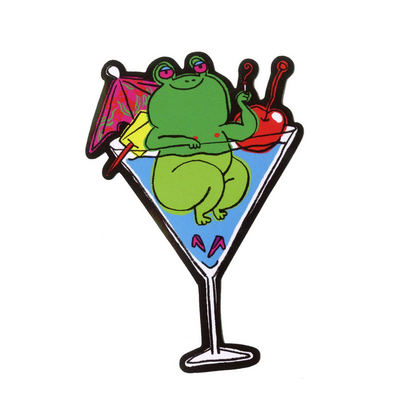 Happy Hour Frog Sticker