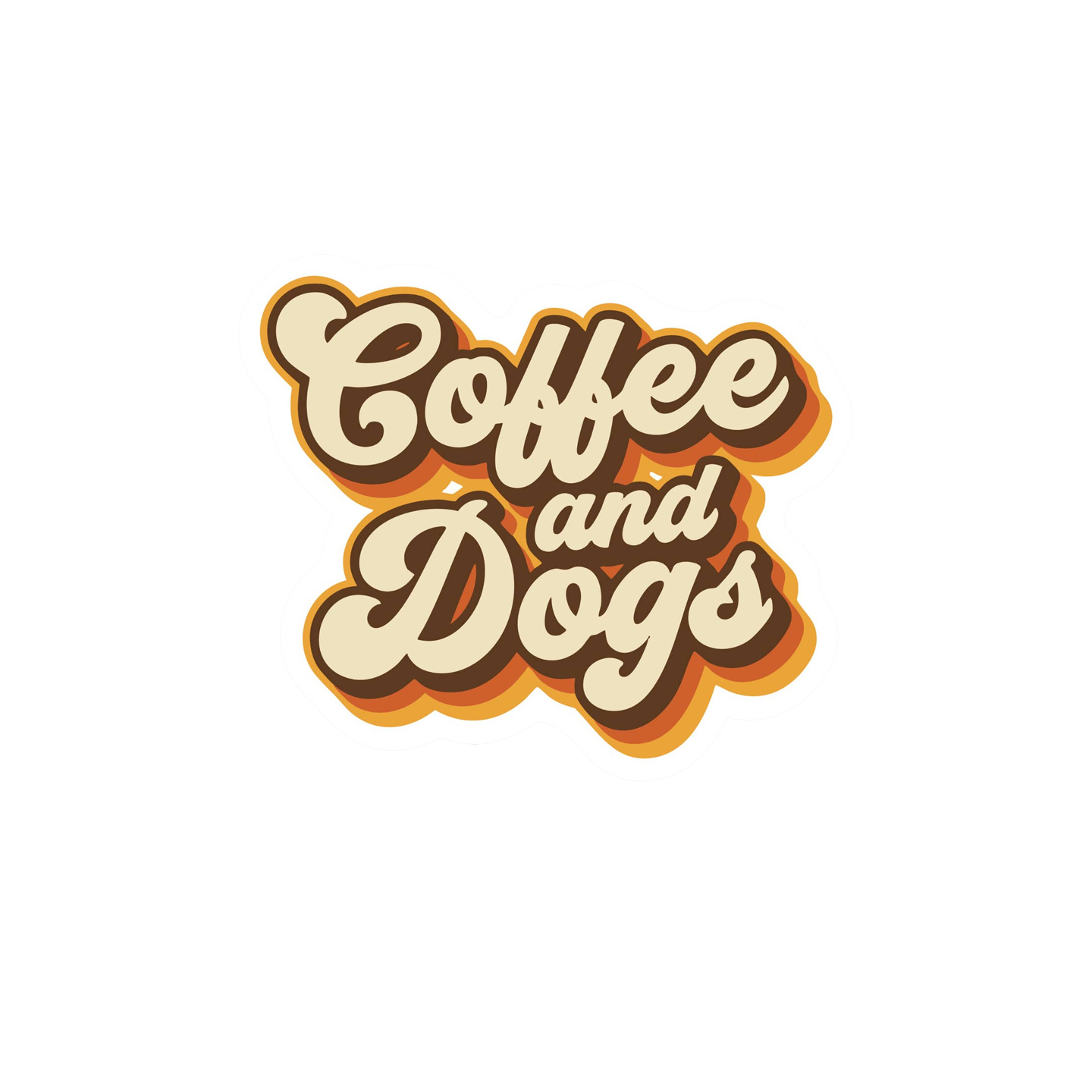 Coffee And Dogs Sticker