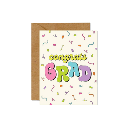 Congrats Grad Confetti Graduation Card