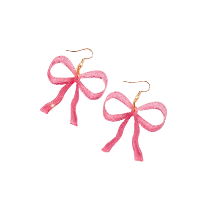 Coquette Bow Dangle Earrings