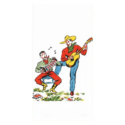 Singing Cowboys Retro Flour Sack Kitchen Towel