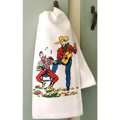 Singing Cowboys Retro Flour Sack Kitchen Towel