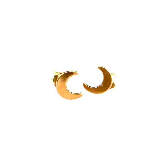 14K Gold Filled Crescent Moon Post Earrings