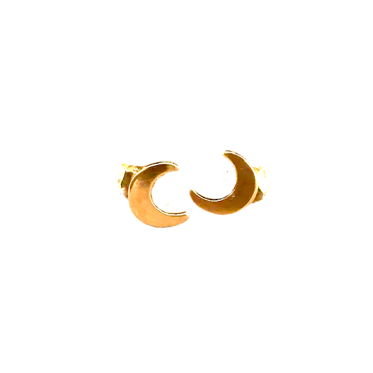 14K Gold Filled Crescent Moon Post Earrings
