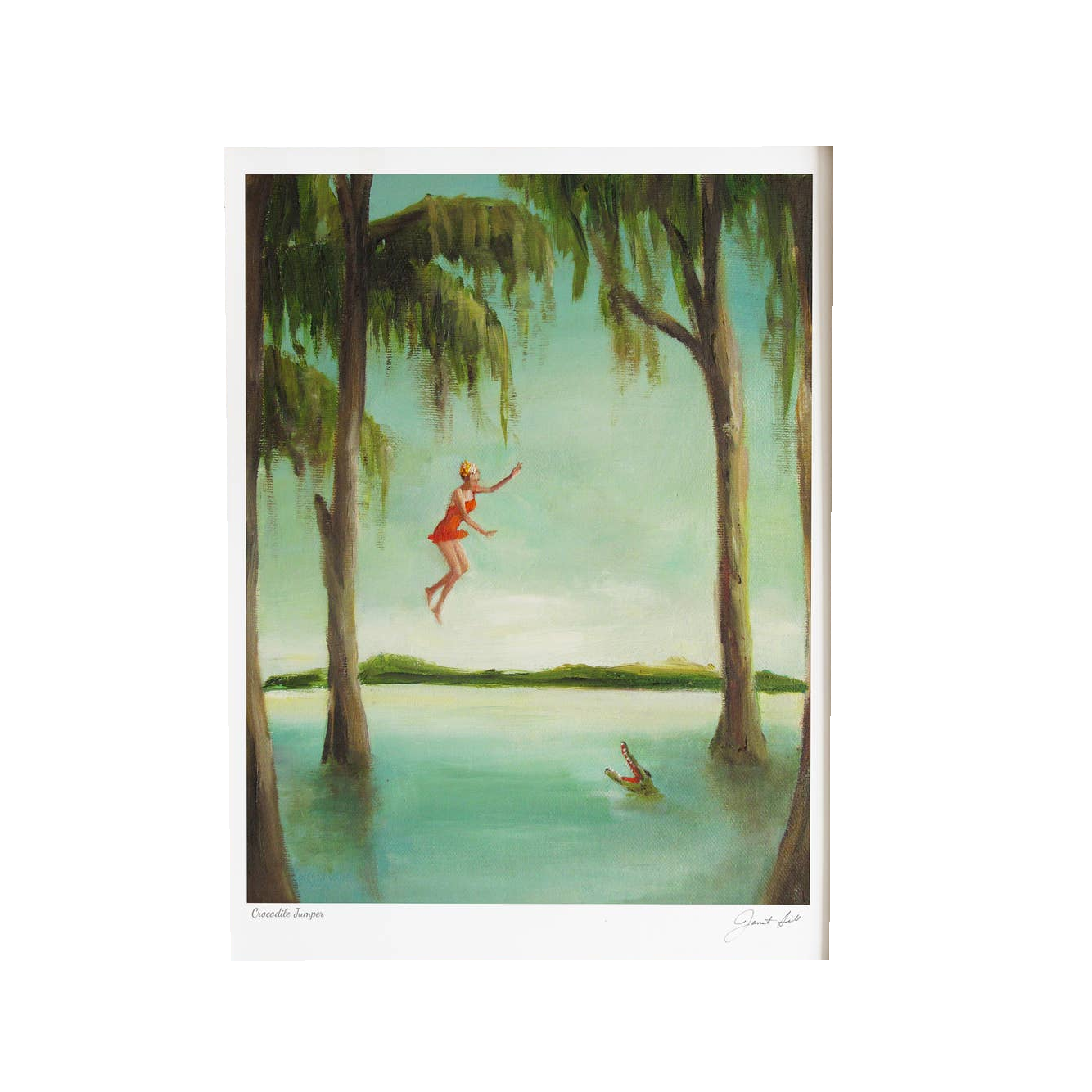 Crocodile Jumper Art Print