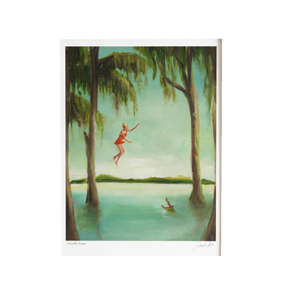 Crocodile Jumper Art Print