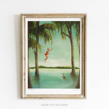 Crocodile Jumper Art Print