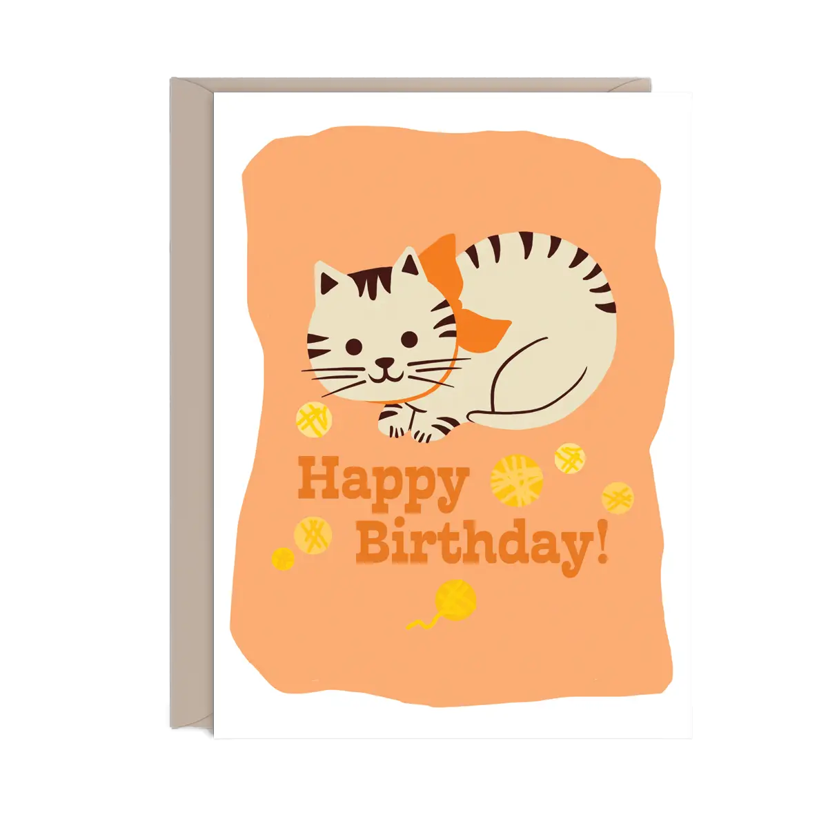 Cuddle Kitten Birthday Card