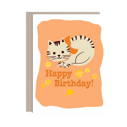 Cuddle Kitten Birthday Card