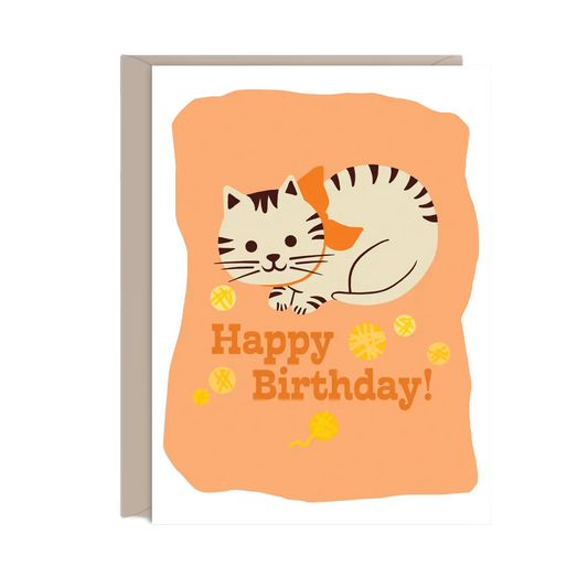 Cuddle Kitten Birthday Card