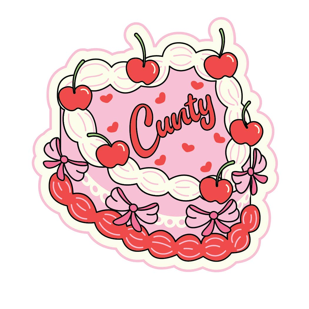 Cunty Heart Sticker