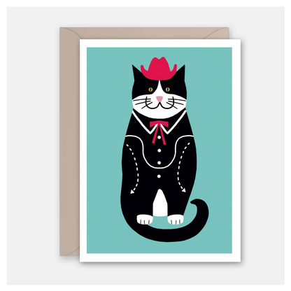 Cowboy Cat Birthday Card