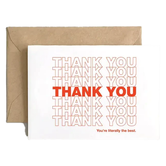 Thank You Thank You Thank You Card (Set Of 6)