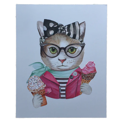 Ice Cream Cat No. 4 Print