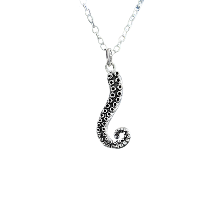 Sterling Silver Octopus Tentacle Necklace